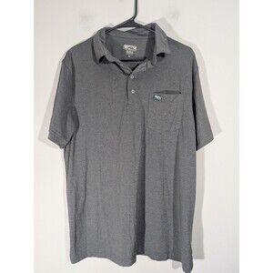 Warthog Britches Georgetown Mens Gray Short Sleeve Polo Shirt Sz M Preppy Golf